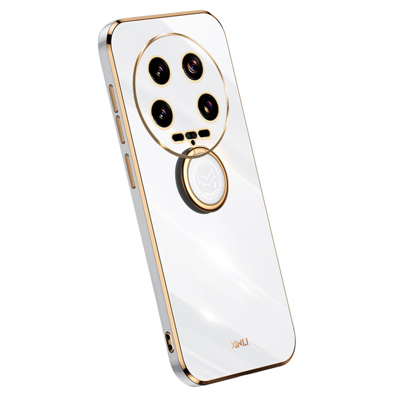 XINLI For Xiaomi 14 Ultra TPU Case Electroplating Phone Cover with Ring Holder Kickstand XINLI For Xiaomi 14 Ultra TPU Case Electroplating Phone Cover with Ring Holder Kickstand